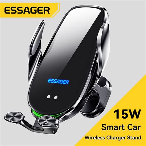 Essager Qi 15W Wireless Charger Car Phone Holder In Car Air Vent Mount