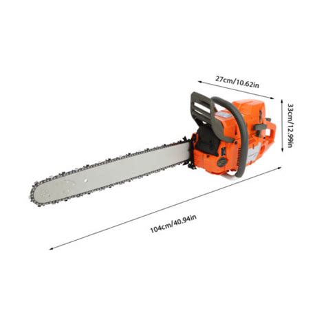 Cc Inch Gas Chainsaw Stroke Gasoline Powered Chain Saw Ebay