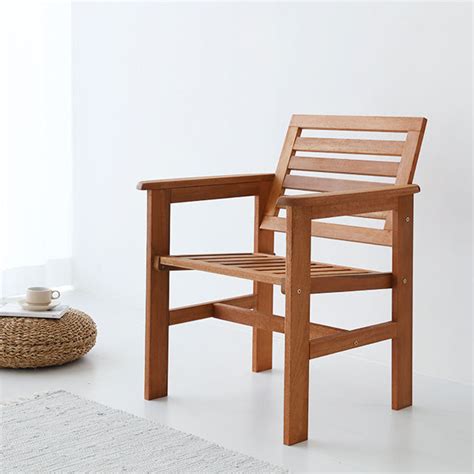 Single Arm Chair Fsc 100 Acacia Wood Natural Colour The Popular