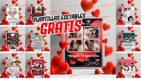 10 Plantillas Para Sublimar Cuadros San Valentin Con Editables Y