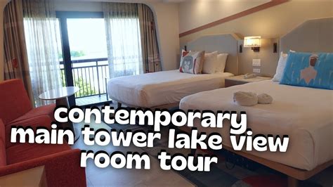 Disney's Contemporary Resort: Main Tower Lake View Room Tour | Walt ...