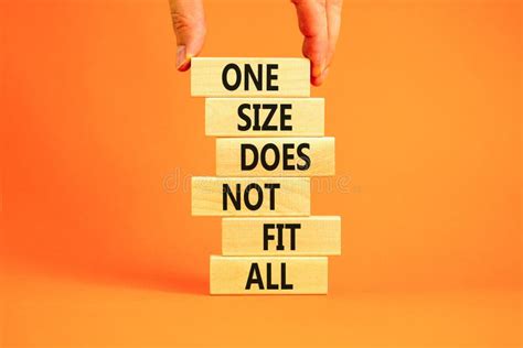 One Size Does Not Fit All Symbol Concept Words One Size Does Not Fit