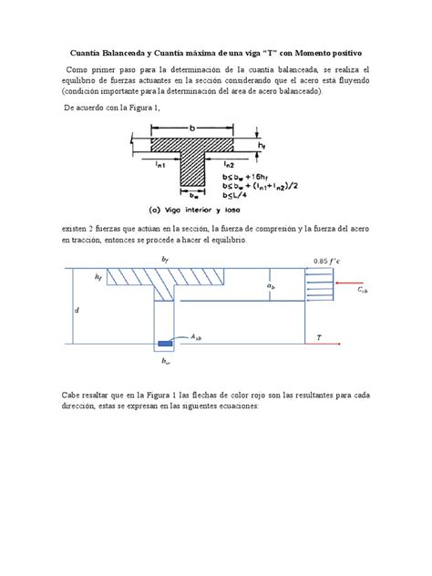 Cuantia Balanceada Y Cuantia Maxima De Una Viga Trabajo 2 Pdf Mecanica Clasica Ingeniería