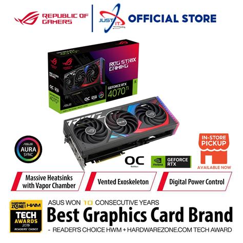ASUS Rog Strix GeForce RTX4070 TI OC Graphics Card (12GB) ROG-RTX4070TI ...