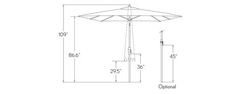 Treasure Garden Auto Tilt Rectangle Patio Umbrellas