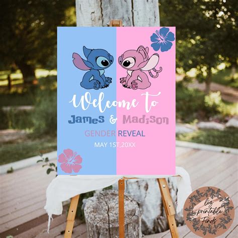 Package Deal Gender Reveal Invitationgender Reveal Lilo And Etsy Canada