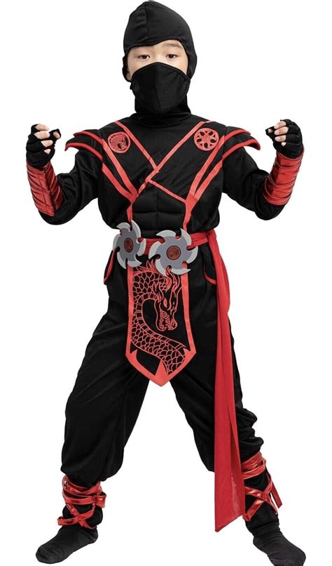 Ninja Dragon Red Costume Halloween Size Medium Gem