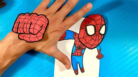 Incre Ble C Mo Dibujar Spider Man Golpeando A Trav S De Mi Mano Art Craft