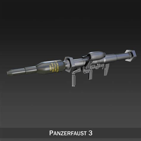 Anti Tank Rocket Launcher Panzerfaust D Model By Panaristi