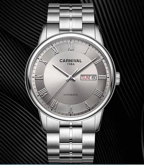 Carnival Men Automatic Watch Japan Miyota Movement Jewels Day Date