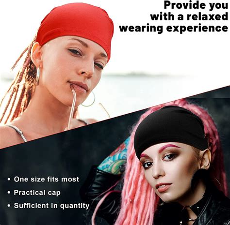 6 Piece Unisex Dreadlock Bands Tubes Elastic Braids Cap For Long Hair