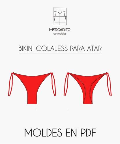 Molde En Pdf Bikini Colaless Para Atar Pack De 1 Al 5