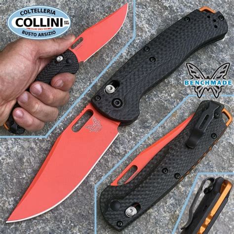 Benchmade Taggedout Orange Magnacut Carbon Fiber Or Knife