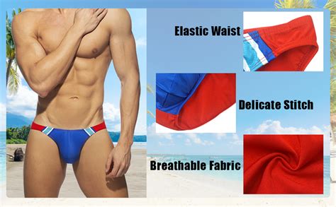 Aubig Herren Badeslip Kurz Badehose Mit Abnehmbarem Pad Schwimmhose