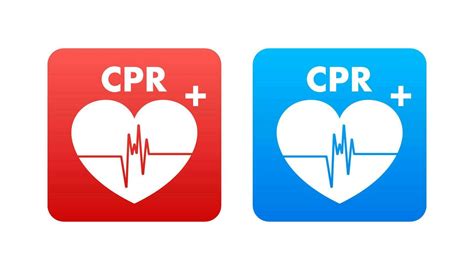 Icono Con Cpr Logo Símbolo Cuidado De La Salud Ilustración Vector