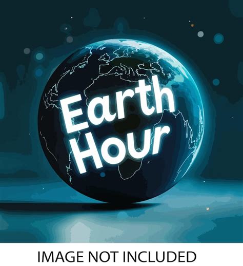 Premium Vector Vector Earth Hour Save The Plenet Turn Off The Light