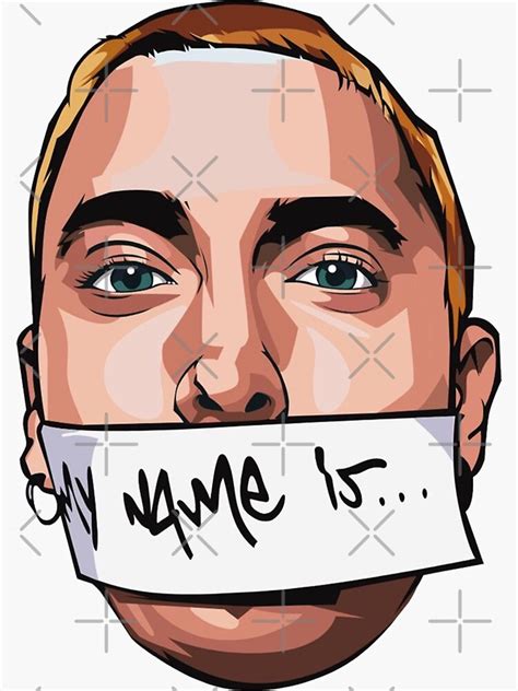 Vector Art My Name Is Slim Shady Sticker For Sale By Mistymontanez