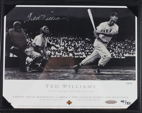 Lot Detail Ted Williams Signed Limited Edition X Photo Upper