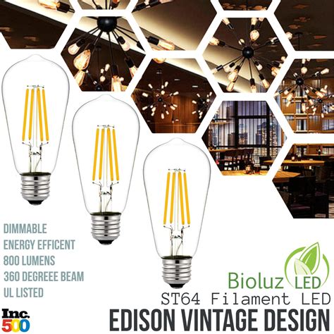 Bioluz Led St64 Vintage Filament Led Squirrel Cage