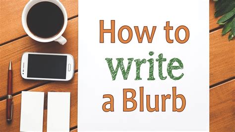 How To Write A Blurb Youtube