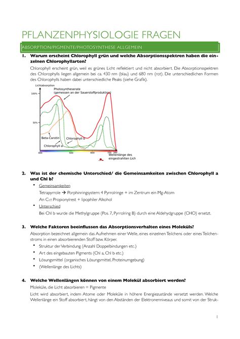 Pflanzenphys Alle Fragen Katalog Pflanzenphysiologie Fragen