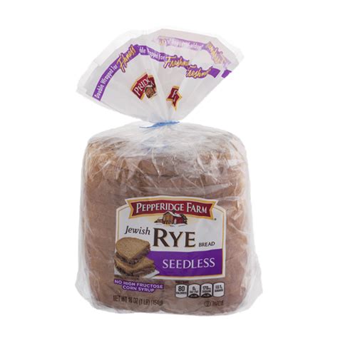 Pepperidge Farm Jewish Rye Seedless Bread 16 Oz From Giant Food