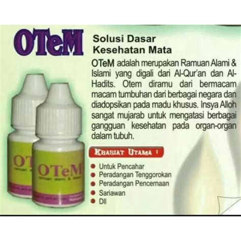 Jual Obat Tetes Mata Otem Ml Obat Tetes Hidung Telinga Dll