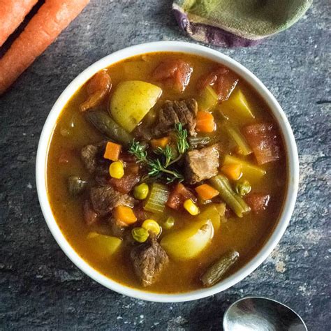 Old Fashioned Vegetable Beef Soup Recipe Home Alqu