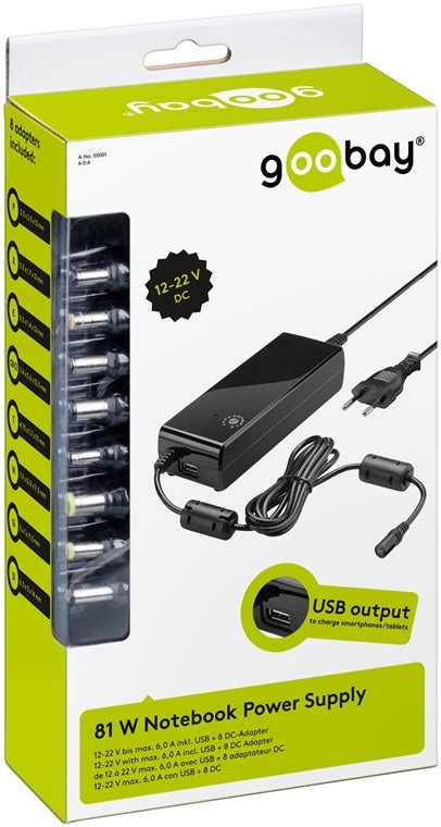 Goobay W Notebook Netzteil Inkl X Usb Und X Dc Adapter V