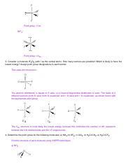 Molecular Questions.pdf - Point group = C2v BrF4- Point group = D4h 3. Consider a molecule IF3O2 ...