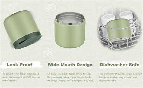 Amazon Lohasok Oz Soup Thermo For Hot Food Insulated Vacuum Food Jar With Buckle Lid