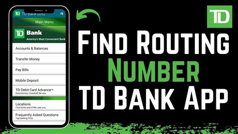 How To Find Routing Number On Td Bank App Easy Youtube