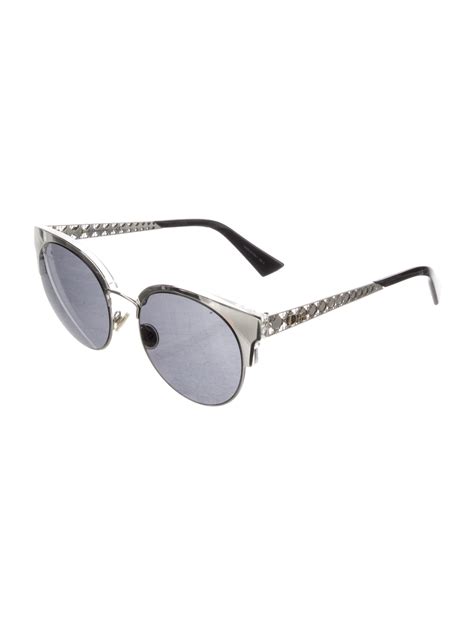 Christian Dior Diorama Mini Cat Eye Sunglasses Silver Sunglasses Accessories Chr252027