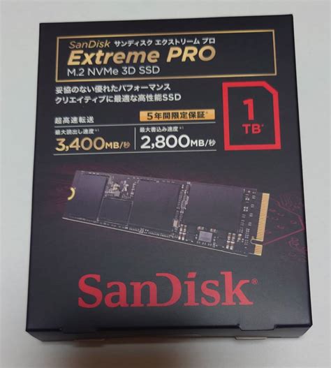 ヤフオク Sandisk サンディスク Ssd 新品 Sdssdxpm2 1t00