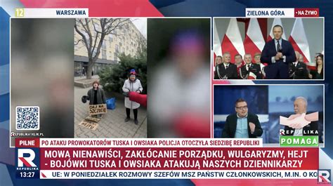 PILNE Policja otoczyła siedzibę Republiki