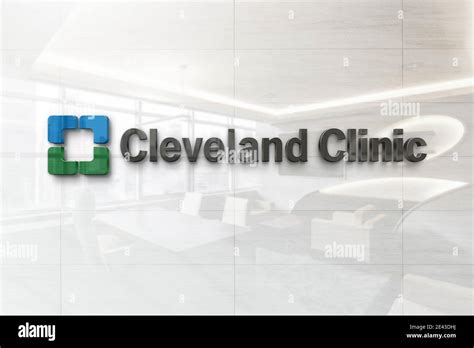 cleveland clinic logo on reflective business wall plaque Stock Photo ...