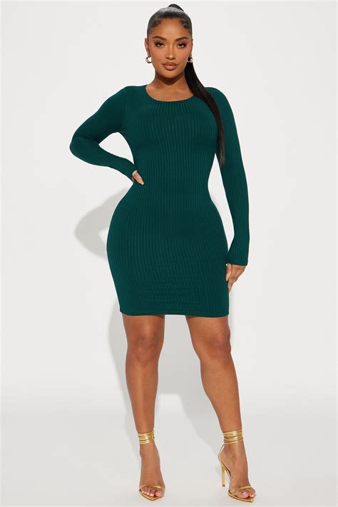 Dena Double Lined Mini Dress Hunter Fashion Nova