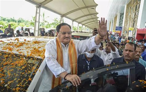 Bjp President Jp Nadda Arrives In Tripura On Two Day Visit