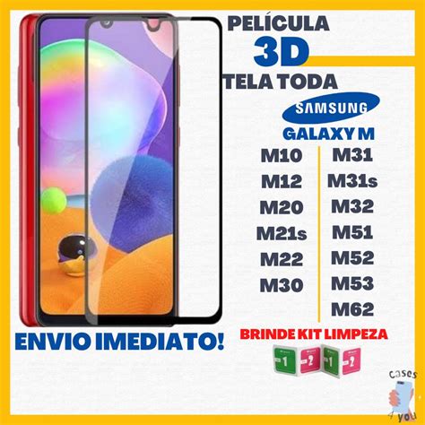 Pelicula 3D Vidro Compativel Samsung M20 M30 M13 M23 M33 M53 M51 M52