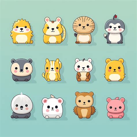 Premium AI Image | cute plush animal solid color background