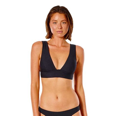 Rip Curl Premium Surf Deep V Bikini Top Black Xtremeinn