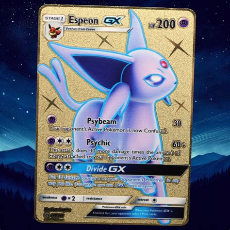 espeon gx gold metal card proxy card card crow