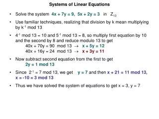 PPT - Systems of Linear Equations PowerPoint Presentation, free ...