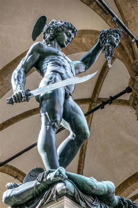 FLORENCE TUSCANY ITALY 2019 Statue Of Perseus Holding The Head Of