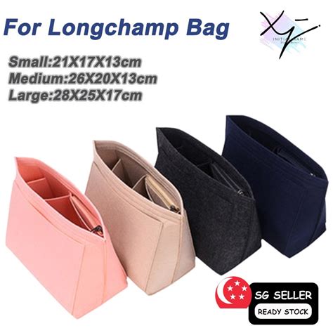 Sg Ready Stock Felt Insert Bag For Longchamp Le Pliage Tote Handle