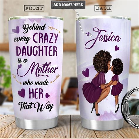 Behind Crazy Daughter Personalized Tumbler Teeuni