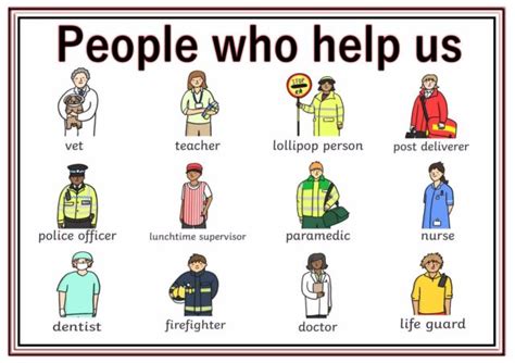 Poster Sign Educational Children Nursery Childminders People Who Help