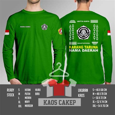 Jual Kaos Streetwear Karang Taruna Desain Keren Gratis Nama Kamu Dan