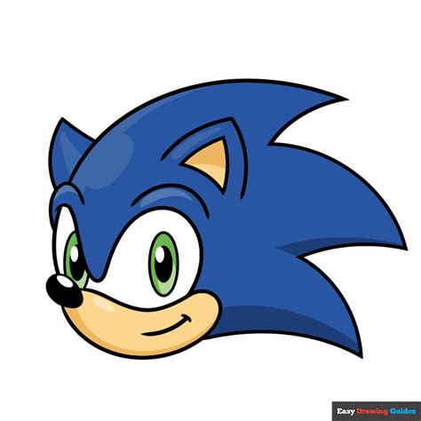 How to Draw an Easy Sonic Face - Really Easy Drawing Tutorial