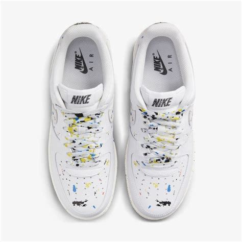 Nike Air Force Paint Splatter White Cz Grailify